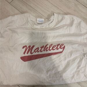 White 'Mathlete' Graphic T-Shirt